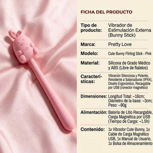 Pretty Love Cute Bunny Flirting Stick - Pink