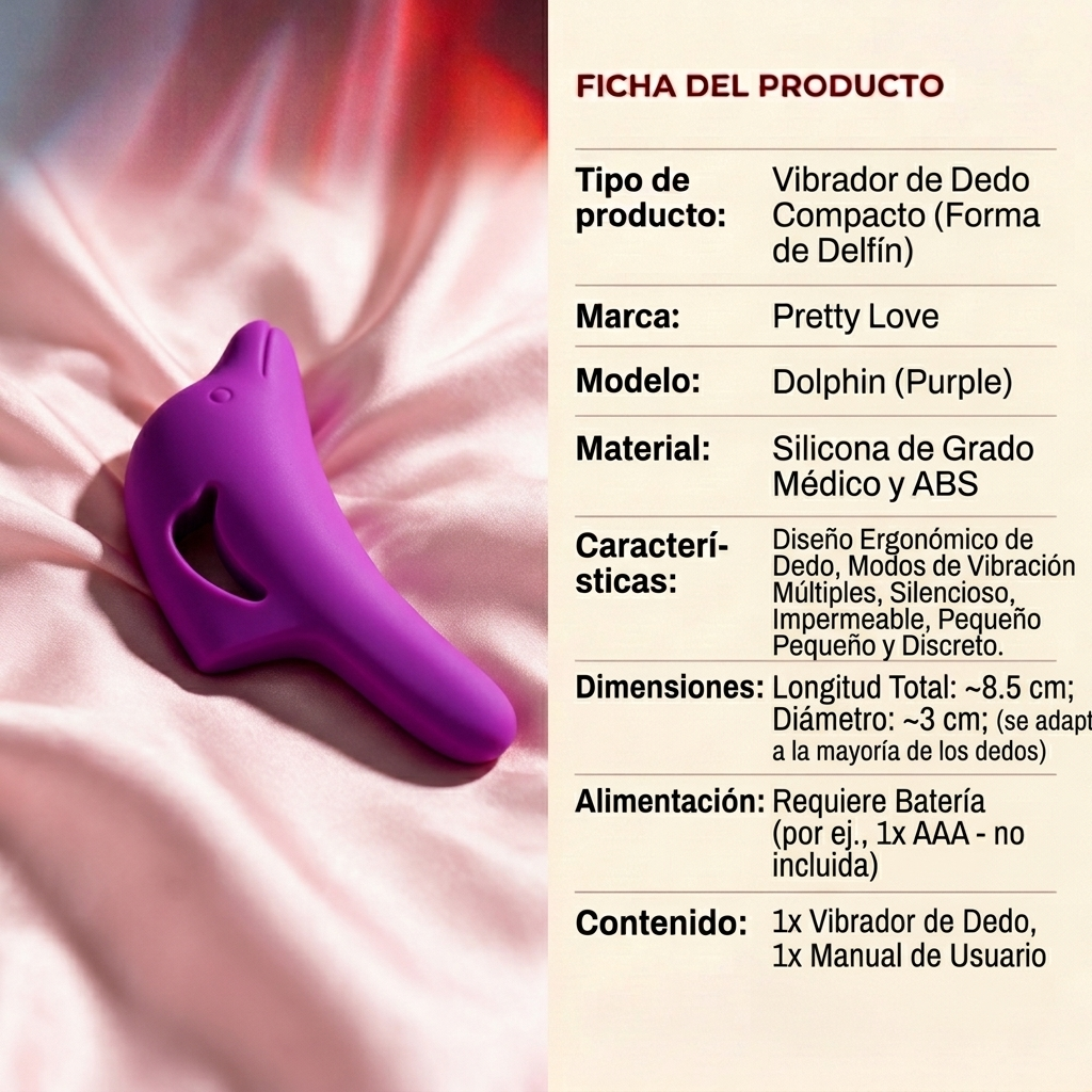 Pretty Love Dolphin Finger Vibe - Purple