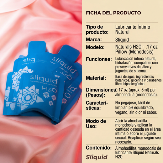 Sliquid Naturals H2O - .17 oz Pillow