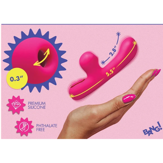 Bang! 10X G-Spot Rabbit Vibrator w/Suction - Pink