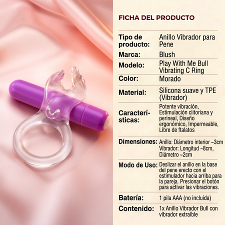 Blush Play With Me Bull Vibrating C Ring