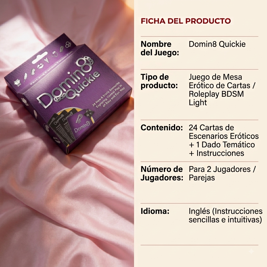 Juego de Mesa Erótico Para Parejas Domin8 Quickie