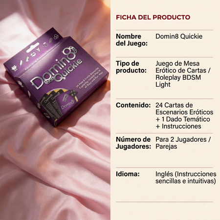 Juego de Mesa Erótico Para Parejas Domin8 Quickie