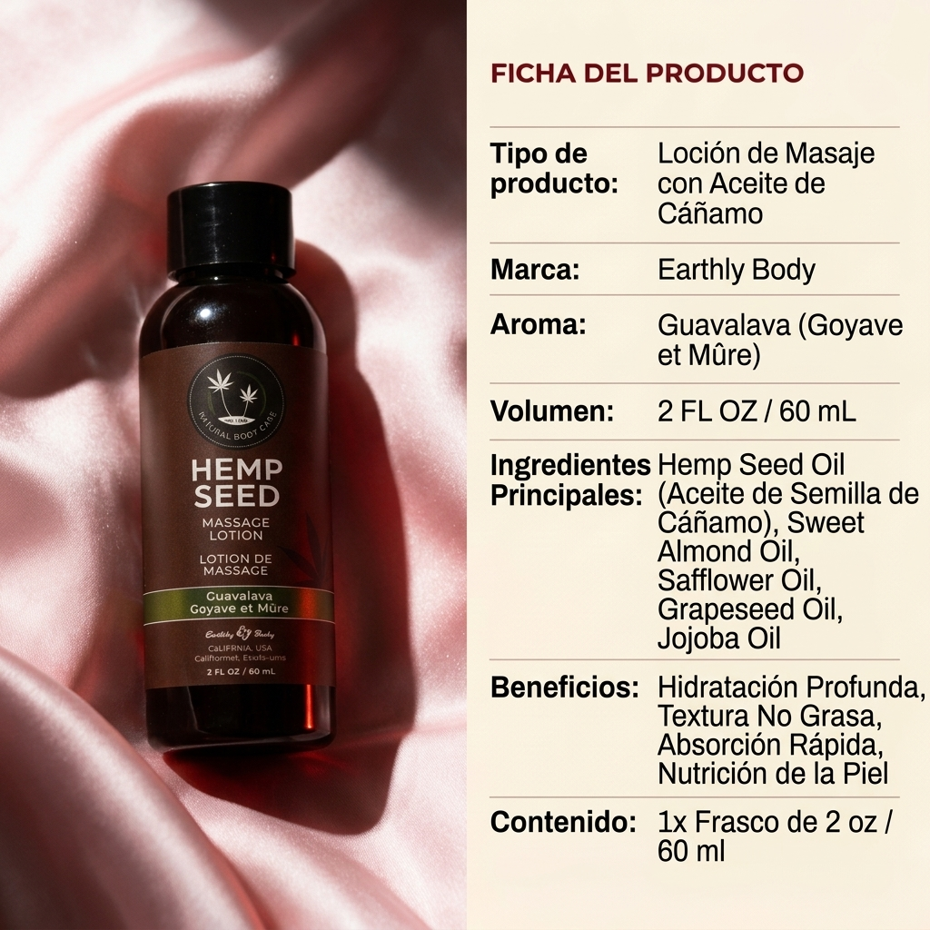 Earthly Body Hemp Seed Massage Lotion