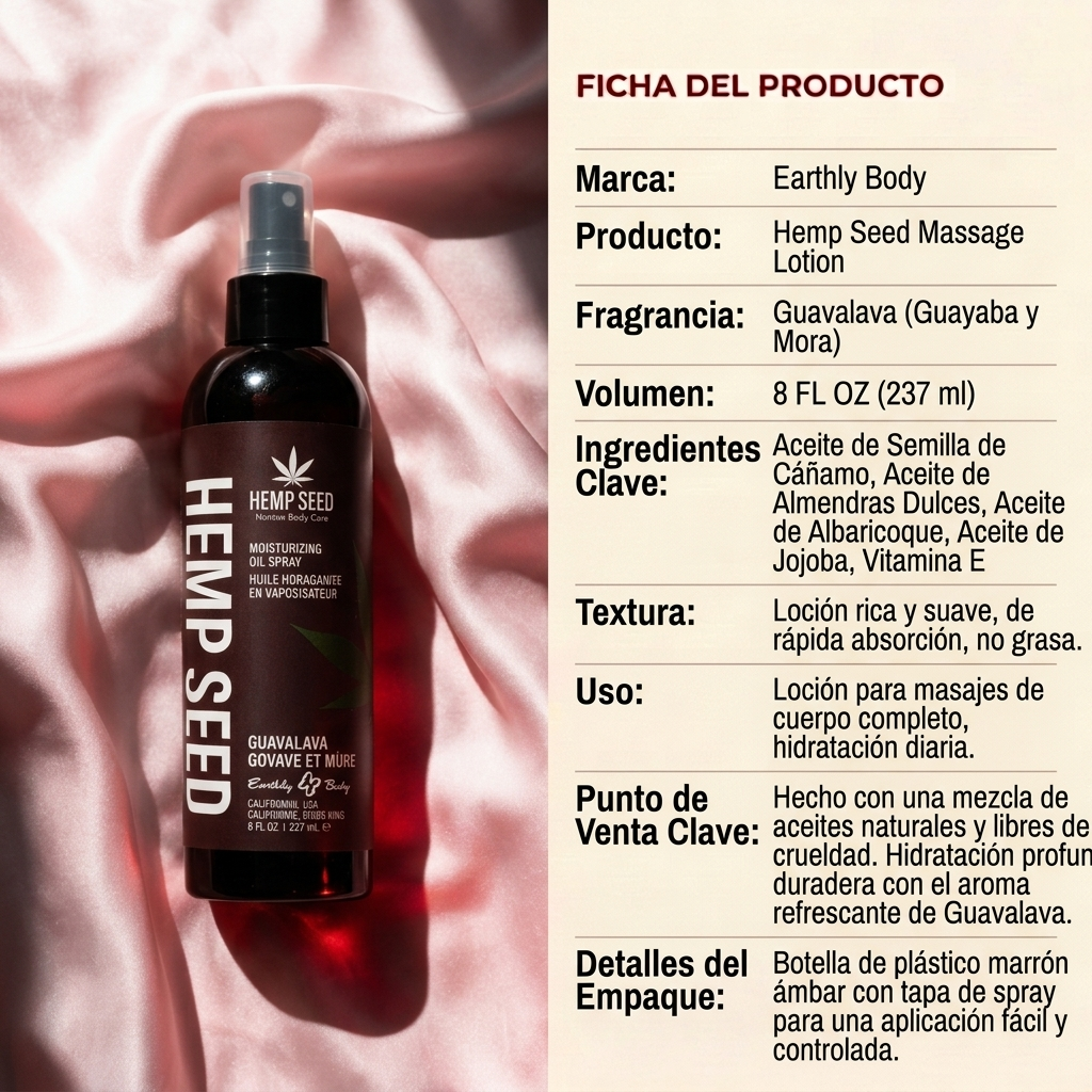 Earthly Body Hemp Seed Massage Lotion
