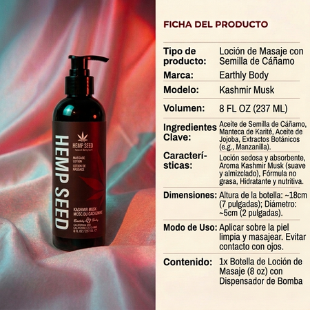 Earthly Body Hemp Seed Massage Lotion