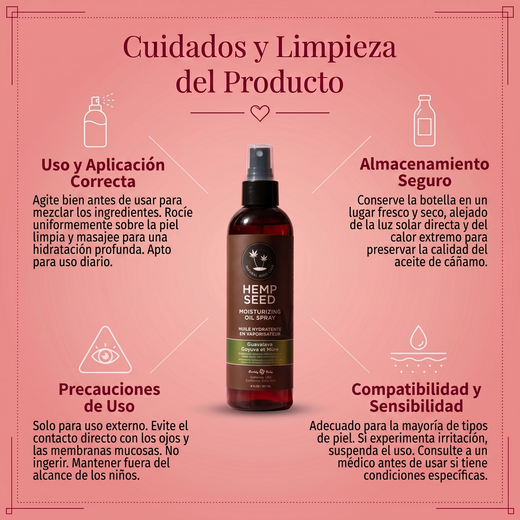 Earthly Body Moisturizing Oil Spray - 8 oz Guavalava