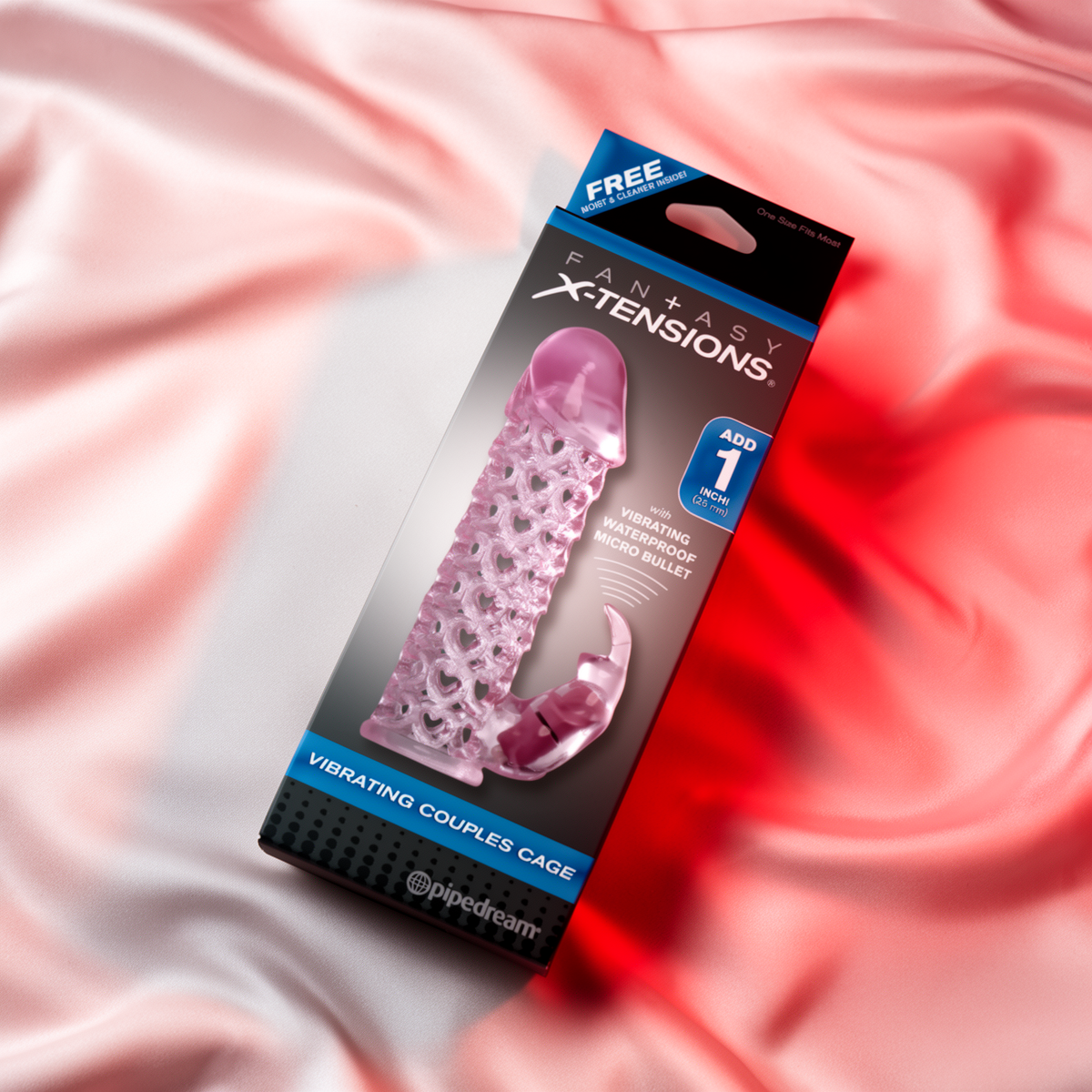 Fantasy X-tensions Vibrating Couples Cage - Pink