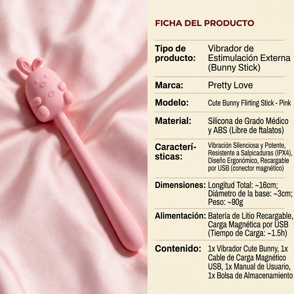 Pretty Love Cute Bunny Flirting Stick - Pink