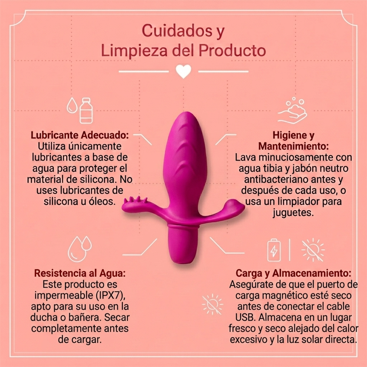 Pretty Love Fitch Anal Vibrator - Fuchsia