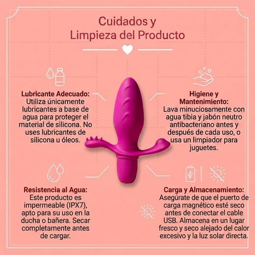 Pretty Love Fitch Anal Vibrator - Fuchsia