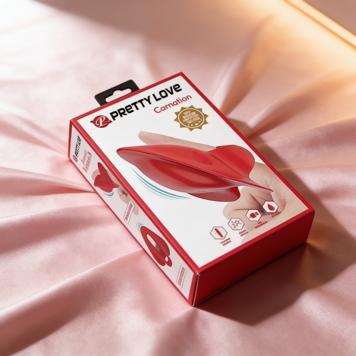 Pretty Love Carnation Manta Ray Finger Vibe - Red