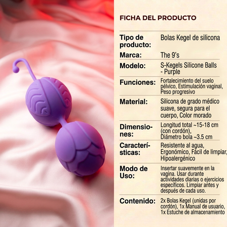 The 9's S-Kegels Silicone Balls - Purple